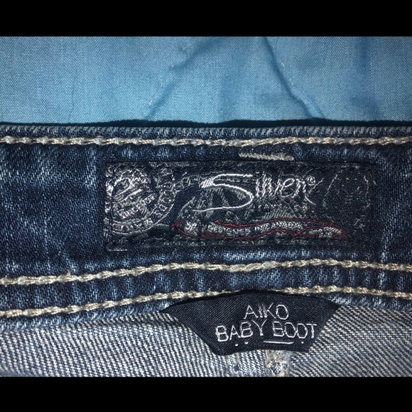Silver Boot Cut Jeans - Picture 5 of 6